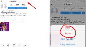 block and report instagram