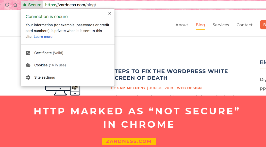 HTTP marked as “not secure” in Chrome
