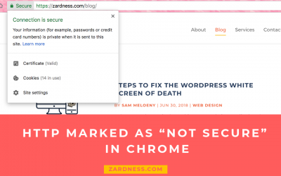 HTTP marked as “not secure” in Chrome